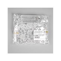 Гирлянда «Нить» 2 м роса с насадками «Иней», IP20, нить серебристая, 20 LED, батарейки AAx2 (не в комплекте), 2 режима, свечение тёплое белое