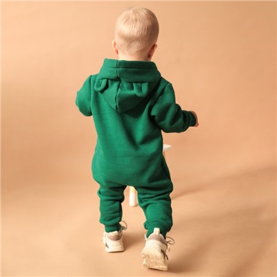 Комбинезон с капюшоном «Крошка Я» Oranges, рост 62-68, зелёный