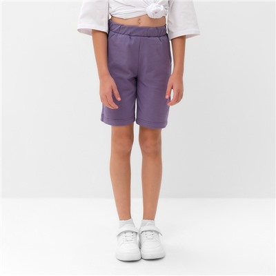 Шорты для девочки MINAKU, пыльно-сиреневые, рост 110 см