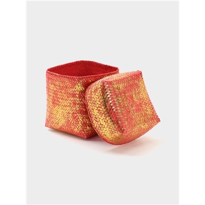 Корзинка плетёная «Голден», 20×20×26 см, розовая