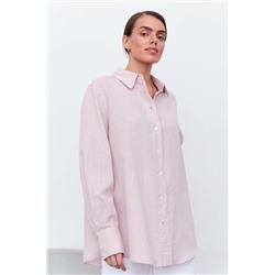 Рубашка длинная  S002_PWDR/Пудровый
