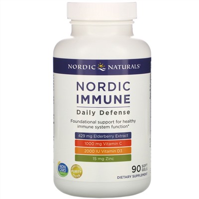 Nordic Naturals, Nordic Immune Daily Defense, 90 Soft Gels