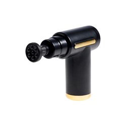 Массажёр для тела LEM-02, вибрационный, 4 насадки, 6 режимов, 1800-3200 об/мин, чёрный