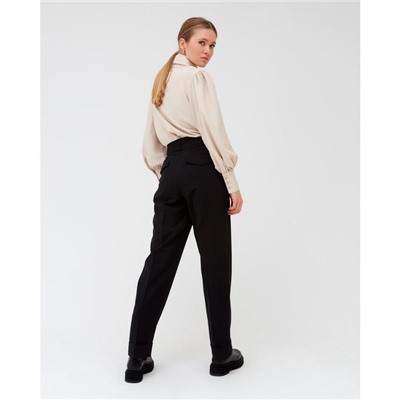 Брюки женские прямые MINAKU, цвет чёрный, размер 42