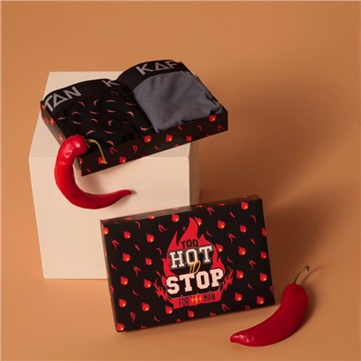 Набор трусов KAFTAN Hot Stop 2 штуки, чёрный/серый, размер 50
