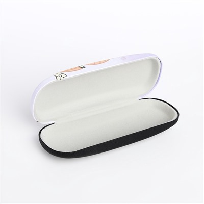 Футляр для очков на хлопушке, длина 16 см, сиреневый