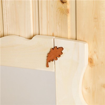 Зеркало для бани и сауны, настенное, с полкой, «Добропаровъ»