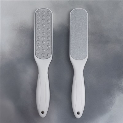 Пилка для пяток, овальная, лазерная, двусторонняя, 23 см, белая