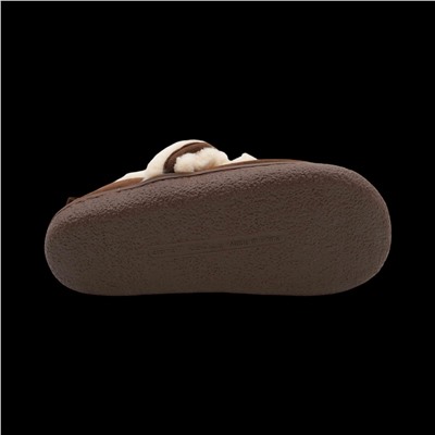 Тапочки-лоферы меховые К011-2 темно коричневые