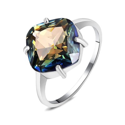 Кольцо, мистик кварц синий, Пучина