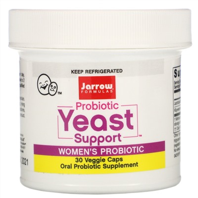 Jarrow Formulas, Probiotic Yeast Support, Women’s Probiotic, 5 Billion, 30 Veggie Caps