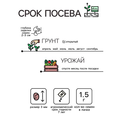 Семена Редис "Кинг-конг", 1,5 г