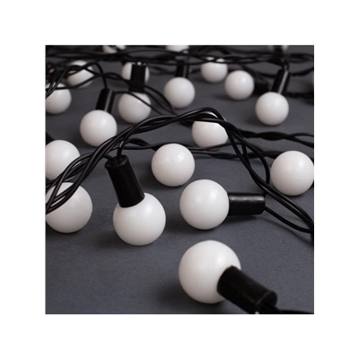 Гирлянда «Нить» 10 м с насадками «Шарики 2.5 см», IP44, тёмная нить, 100 LED, свечение мульти (RG/RB), мигание, 220 В