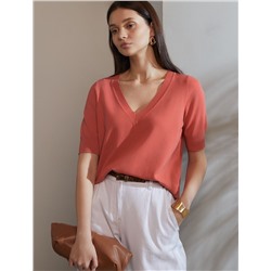 Джемпер тонкой вязки из вискозы с нейлоном