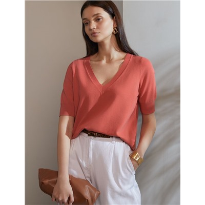 Джемпер тонкой вязки из вискозы с нейлоном