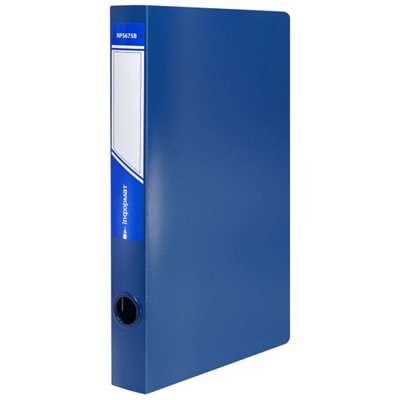Папка пластиковая 4 кольца 40мм синяя 700мкм 5675 inФОРМАТ