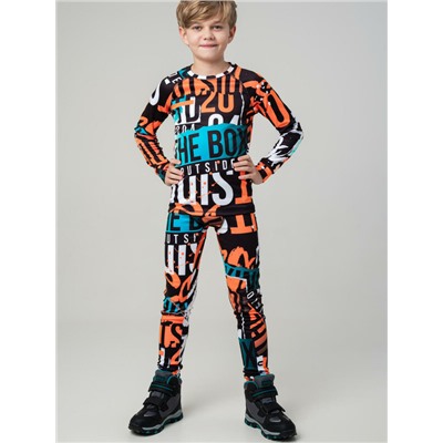 Термокомплект трикот. для мальчиков: фуфайка (футболка) с длин. рук, брюки