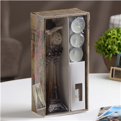 Набор подарочный «Париж» (диффузор и свечи) кофе, «Богатство Аромата»