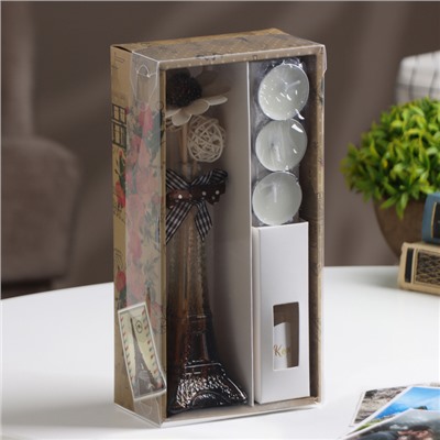 Набор подарочный «Париж» (диффузор и свечи) кофе, «Богатство Аромата»