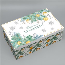 Набор новогодних подарочных коробок 15 в 1 «Чудеса случаются!», 12×6.5×4 см - 46.5×30×17.5 см