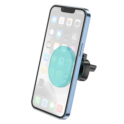 Держатель автомобильный Hoco магнитный H1 Crystal в дефлектор (mint)