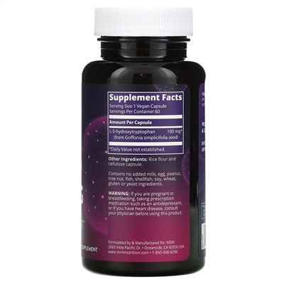 MRM, 5-HTP, 100 мг, 60 веганских капсул