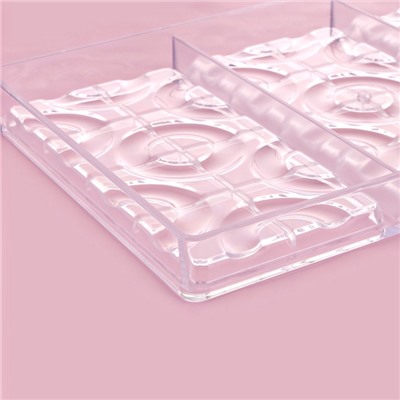 Форма для шоколада KONFINETTA «Плитка с колечками», 27.5×17.5×2.5 см, 3 ячейки 15.3×7.5×0.8 см, прозрачная