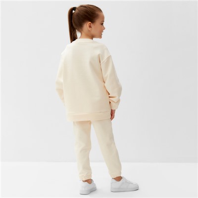 Костюм детский KAFTAN «Мишка»: джемпер, брюки, размер 40 (146-152 см), бежевый