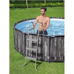 Бассейн каркасный Bestway Steel Pro 5614Z, 427×107 см, фильтр-насос, лестница, тент, круглый