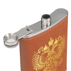 Фляжка «Герб», нержавеющая сталь, 240 мл, 8 oz