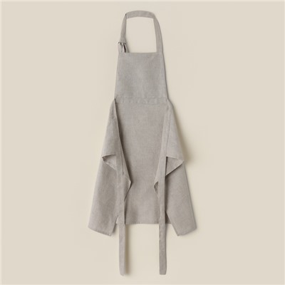 Фартук кухонный женский на завязках SL HOME Heavenly, 74×120 см, цвет небесный, 100% лён, 200 г/м²