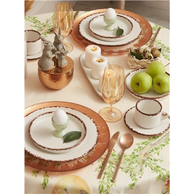 Скатерть «Этель» Easter, d=148 см±3 см, хлопок 100%, саржа 190 г/м²