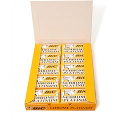 Лезвия для бритья классические двусторонние BIC Chrome Platinum 5шт.(20X5шт. =100 лезвий) в коробке