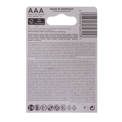 Батарейка алкалиновая Varta Energy, AAA, LR03-4BL, 1.5В, блистер, 4 шт.