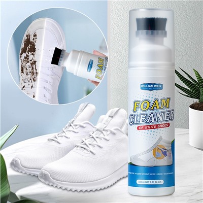 Очиститель для белой обуви с щеткой William Weir, 100 мл.