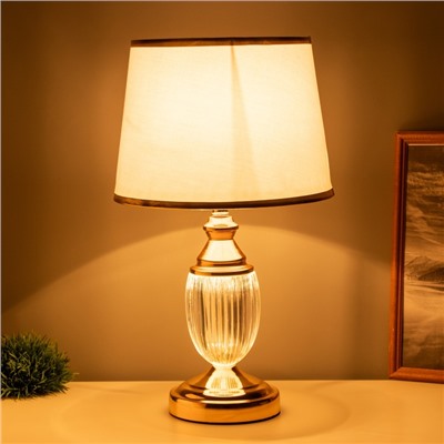 Лампа настольная «Юри» 1×40 Вт Е27 1×3 Вт LED золото 25×25×41 см