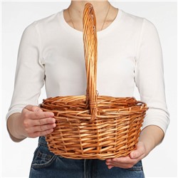 Корзина плетёная для хранения «Кли», ива, круглая, набор 3 шт.