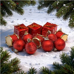 Набор новогодних украшений "Вулкан" в коробке