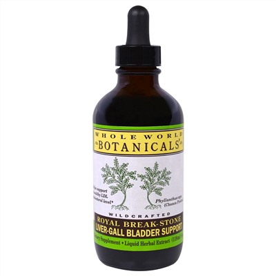Whole World Botanicals, королевская камнеломка, средство для поддержания здоровья печени и желчного пузыря, 118 мл (4 унции)