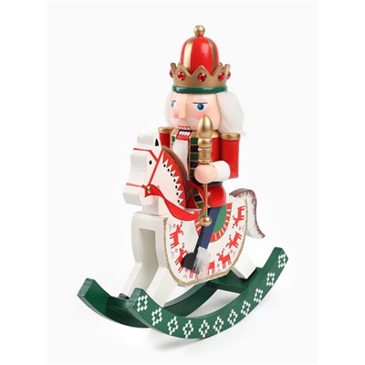 Фигурка из дерева «Щелкунчик на лошадке», 28 см