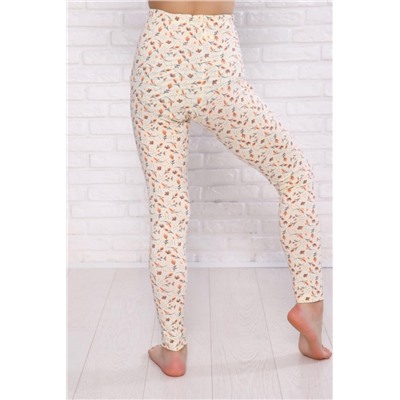 Лосины Листики длинные детские (Экрю)