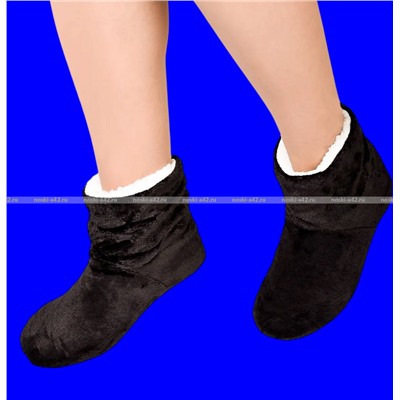 6 ПАР - Носки-САПОЖКИ женские с мехом ОДНОТОННЫЕ ВЫСОКИЕ