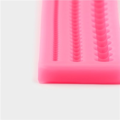 Молд для заливки «Жемчуг», силикон, 30×5×1 см, розовый