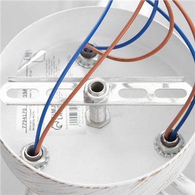 Люстра BayerLux «Глория», 3xE14, 40 Вт, белый с золотой патиной, 61.5×61.5×27 см