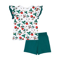 Комплект детский трикотажный для девочек: фуфайка (футболка), шорты