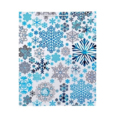 Пакет подарочный новогодний ламинированный «Снежинки», XL 40×49×19 см