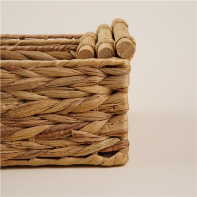 Корзины для хранения SL Home, плетёные, ручной работы, 3 шт., 27×16×9 см, 31×20×12 см, 35×24×13 см