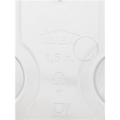 Ёмкость для сыпучих продуктов IDEA, 1.5 л, пластик, МИКС