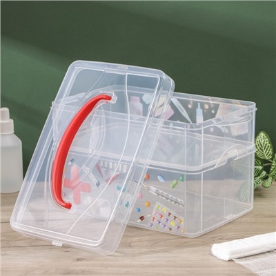 УЦЕНКА Коробка для хранения "multi box" 2 секции, 245х160х165 мм МИКС