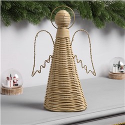 Фигура световая «Ангел плетёный», 32×16×9 см, 20 LED, батарейки ААх2 (не в комплекте), свечение теплое белое